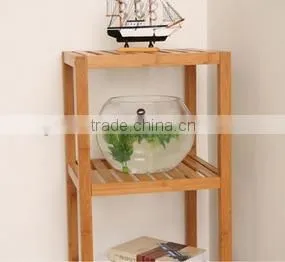 Natural Bamboo Bathroom Shelf Bamboo Corner Rack