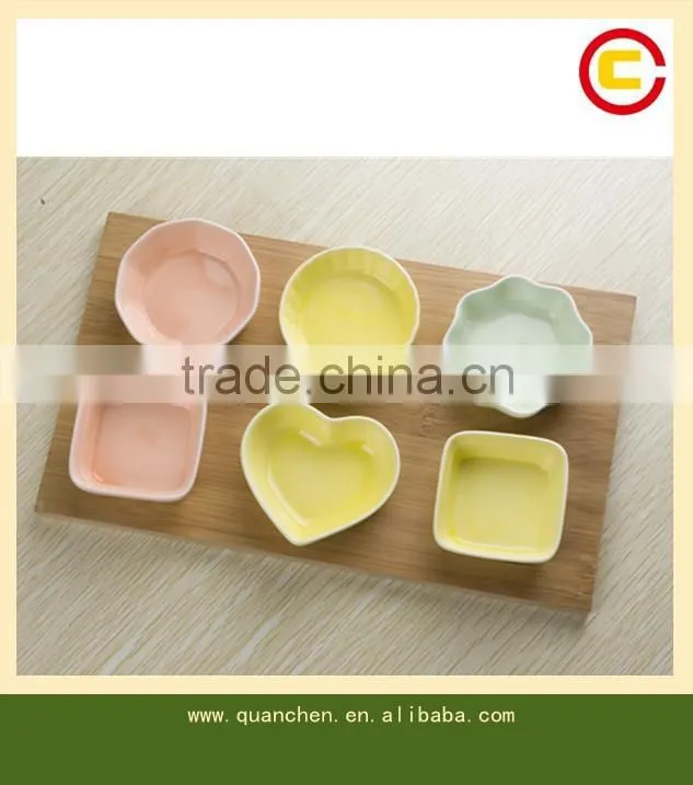 high quality ceramic cup set with bamboo tray