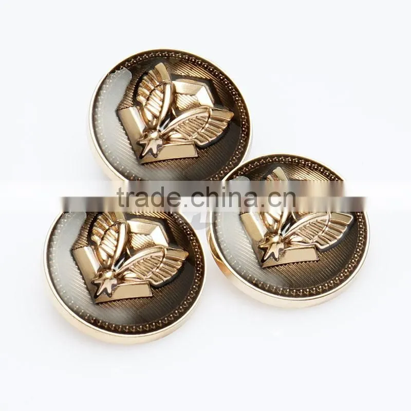 High Grade Fashion Gold Metal Custom Sewing Buttons