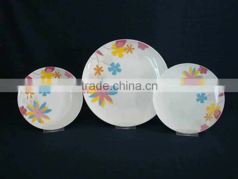 Dinnerware sets wholesale,dinner plates for weddings,beautiful rose decal porcelain dinner sets
