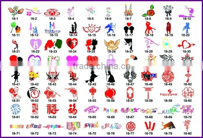 Airbrush Body Art Tattoo Stencil Template