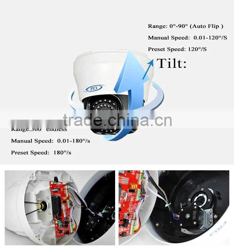 1080P pan tilt zoom night vision wireless ip infrared surveillance ir wifi ptz camera