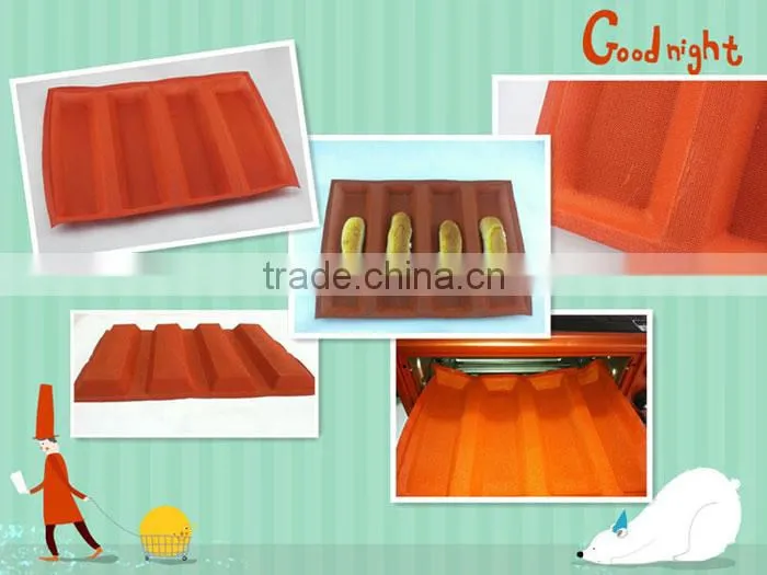 Silicone fiberglass Sub Roll Pan bread baking form