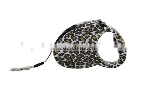 Wholesale Leopard Auto Chew Proof Retractable Dog Leash