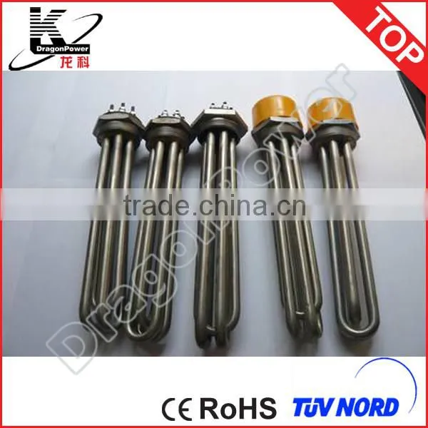 36V 1200W DC Immersed Solar Heater Water Heating Element with 1 1/4"BSP Brass Thread Tubular Heater for Solar Panel