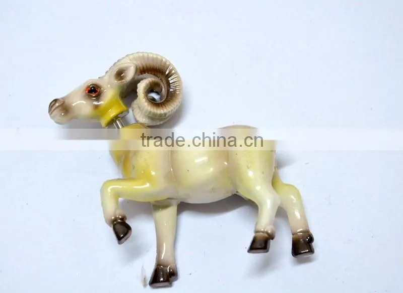 4 inch Pearl Powder Ram Sheep Plastic Personalized Educational Country Fridge Magnets