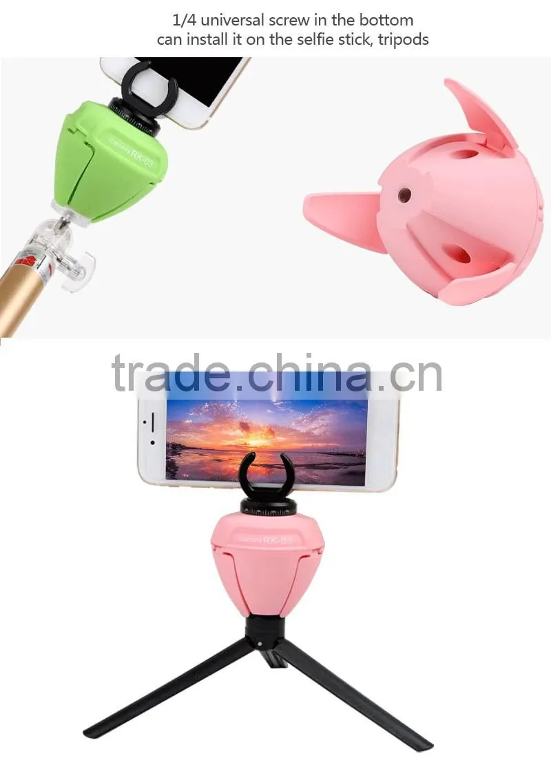 RK-03 360-degree Rotate Smart Mini Panorama Robot Selfie Photography for iPhone 6s/6/plus Apple IOS and Android System