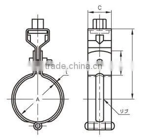 A10199 Good quality pipe holder of AKAGI braket