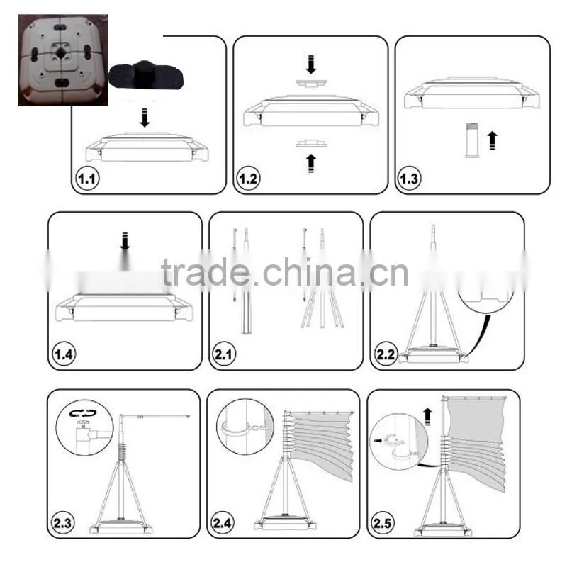 4m/5m/6m/7m aluminum flag and flagpole promotion flags and banners