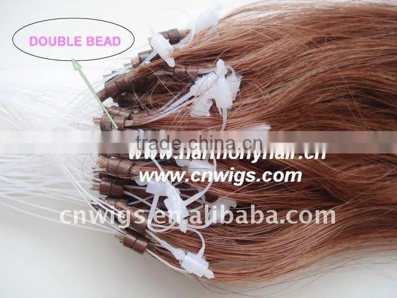 TOP REMY micro rings loop wavy hair extensions