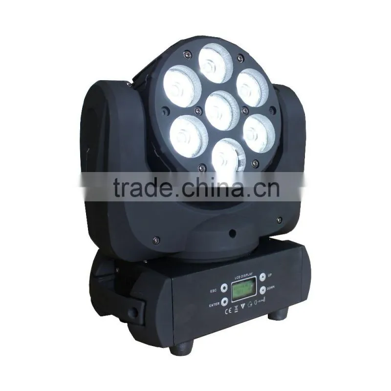 4in1 RGBW Beam and Wash 7x12w LED Mini Moving Head spot Light