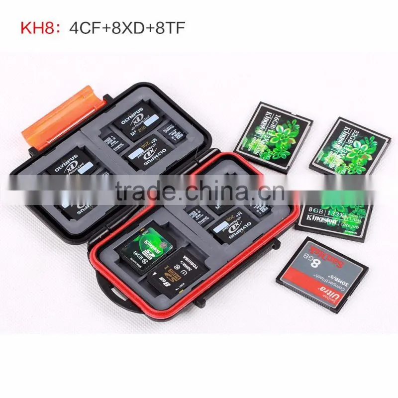 LYNCA KH8-1 Water-Resistant Anti-shock Memory Card Case Holder for 4CF+8SD Cards