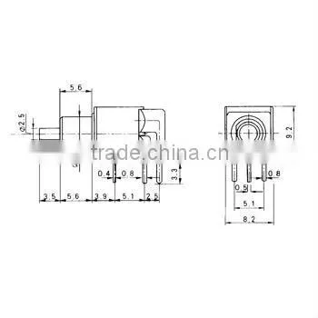 2-way Sub-Mini Pushbutton toggle Switch