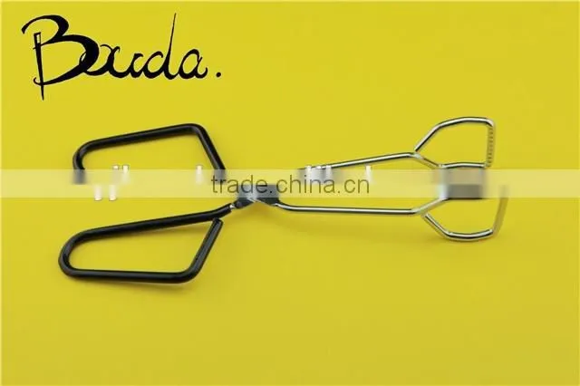 Popular Bouda kitchen and BBQ food tong with scissors tong BD-K9017