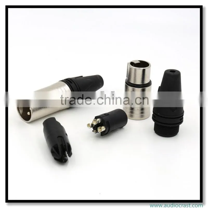 Audio Gade OEM XLR Male Female 3 Pin Connector 24K Gold Plated Balance Audio Plug