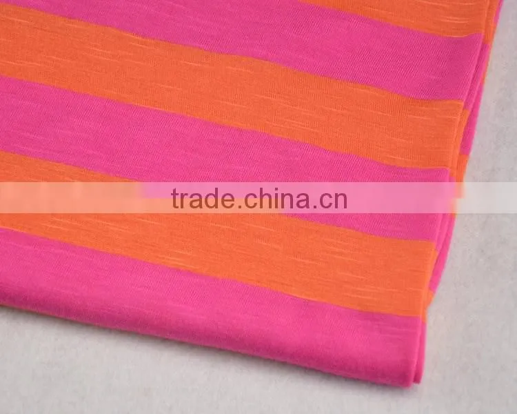 Jiufan Textile Yarn Dyed Slub Jersey Fabric
