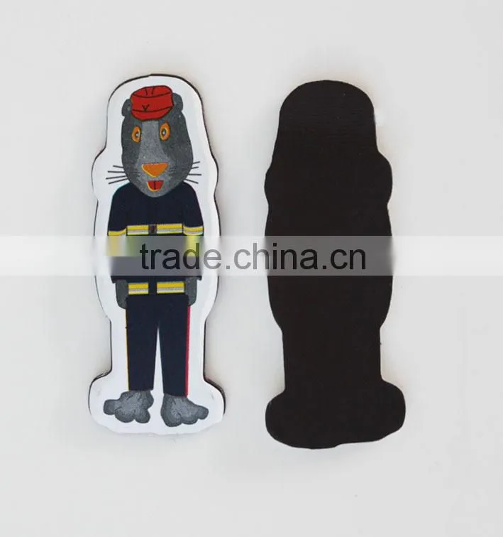 Fashionable circle shape cartoon 3D epoxy magnet sticker