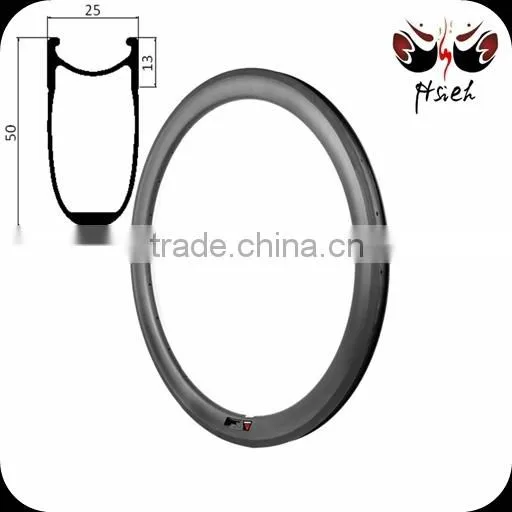 700C 50mm deep carbon rims china clincher tubeless, Aero carbon rims china 20.5mm / 23mm / 25mm width bicycle rims