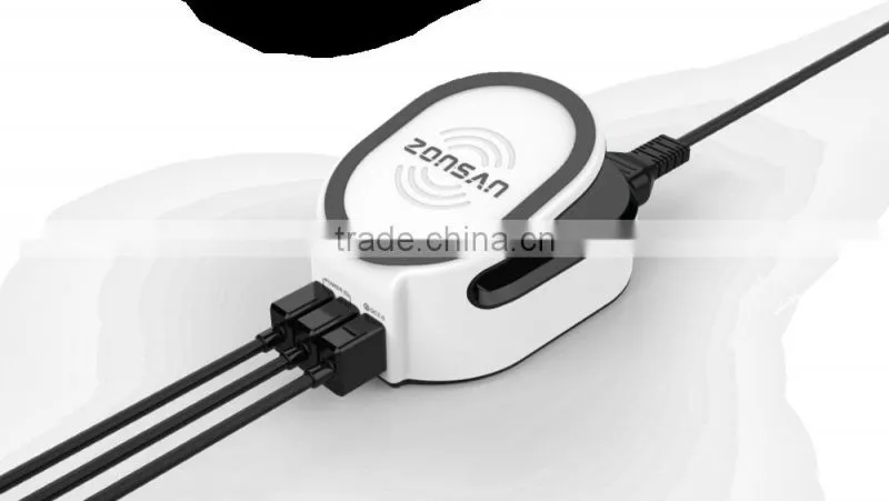 Amazon Hot Selling 3 in 1 Mutifunctional QC 2.0 USB Charger Qi Wireless Charger