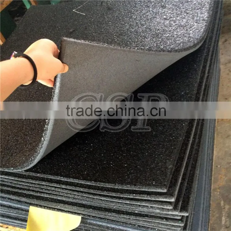 Excellent elasticity cheap gym black rubber mat price