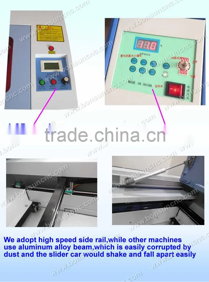2015 hot sale high precision BS 4060 3d crystal laser engraving machine price is good