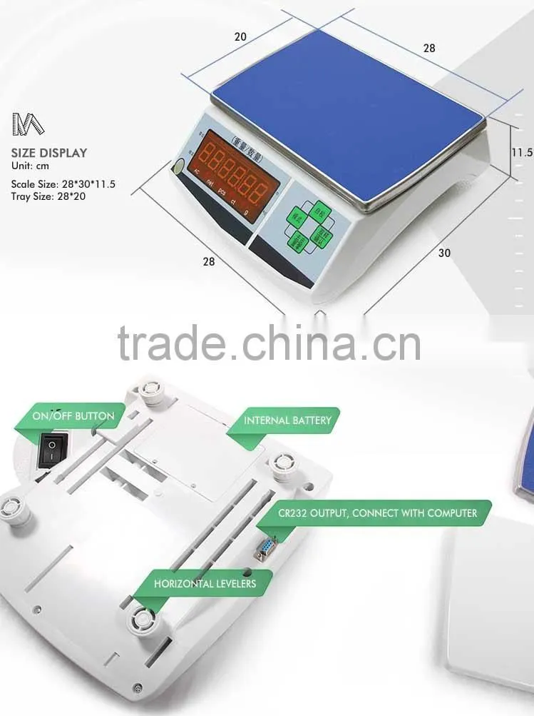 Digital High Precision Stainless Steel Electronic Table Scales UW-T002