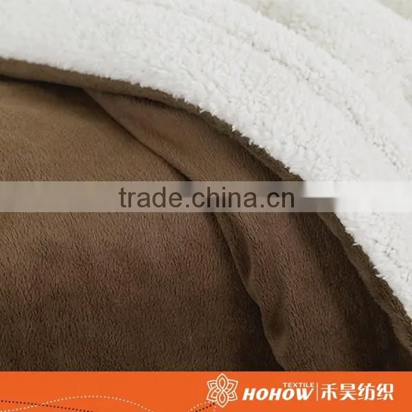 High quality solid brown thick blanket fluffy fleece blanket