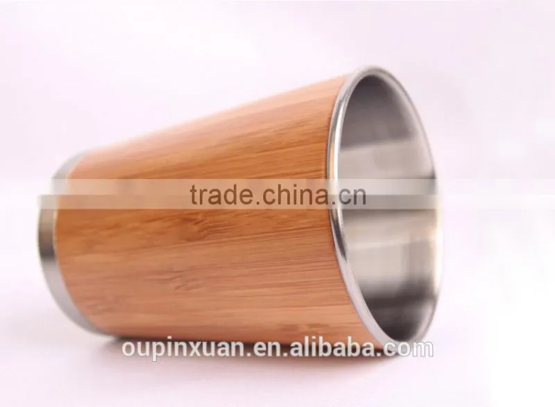 Nature bamboo coffee pot with seamless steel,bamboo drinkware
