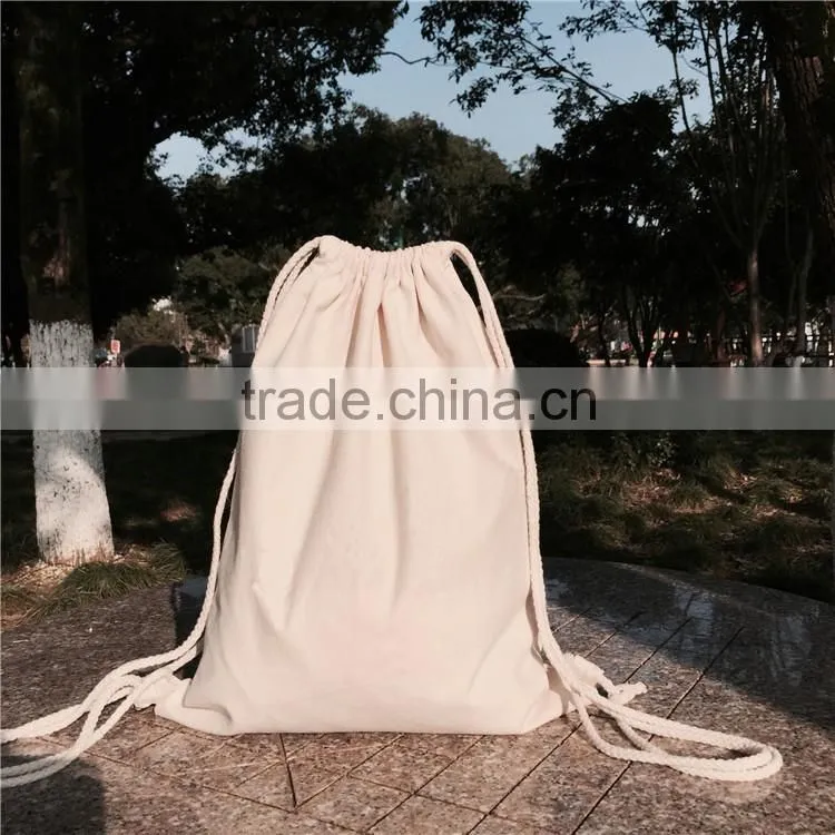 custom printing cotton bag tote bag backpack drawstring bag for shopping