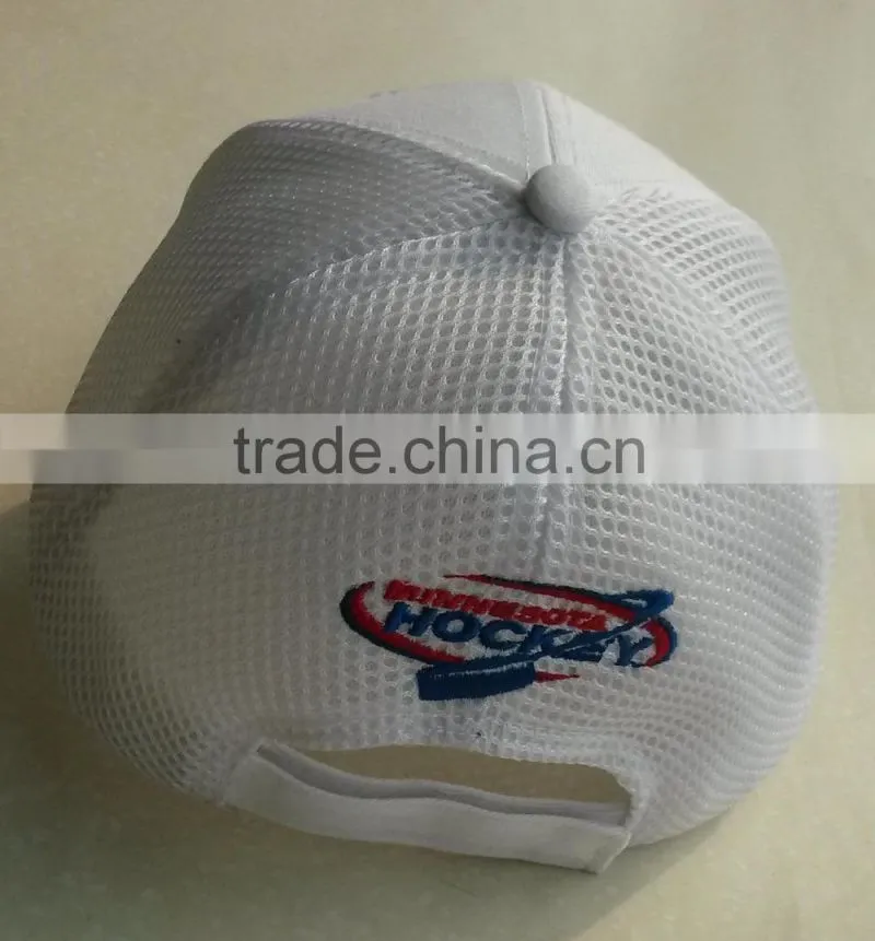 chino twill/mesh hockey sport cap sandwich mesh hockey team cap