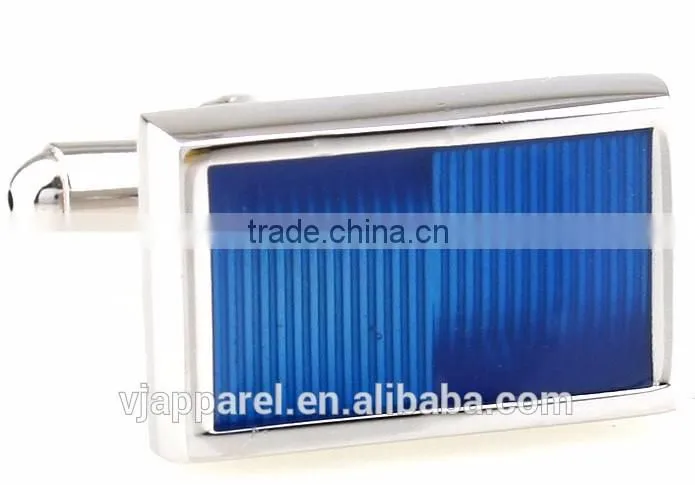 Blue Fiber Optic Cufflinks Rectangle Cufflinks