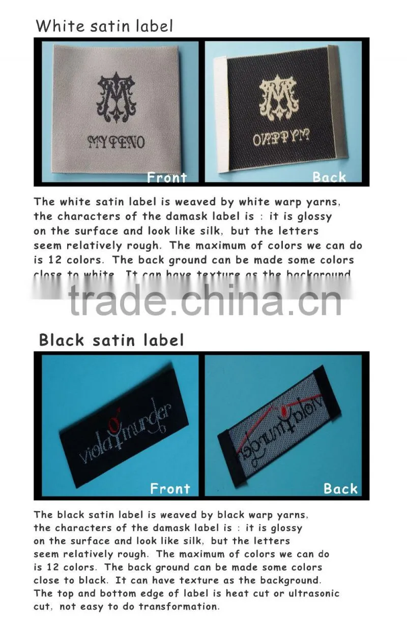 dongguan manufacturer wholesale woven labels for clothing