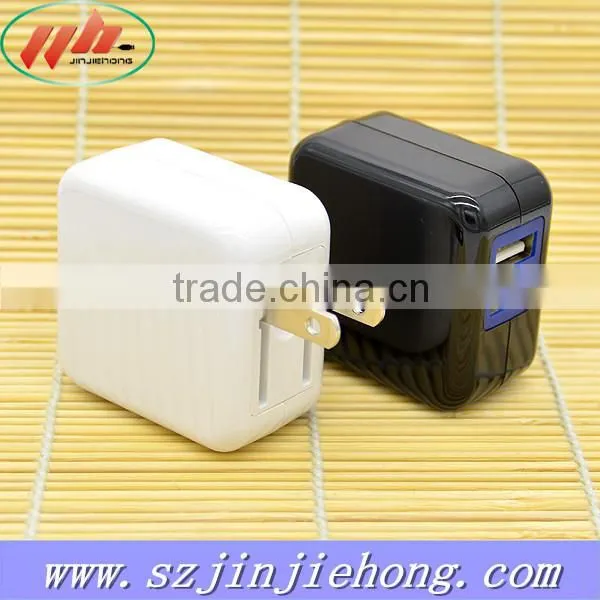 Factory Outlet Wall Charger Folding Plug Travel Charger 5V2.4A Dual Port USB Wall Charger
