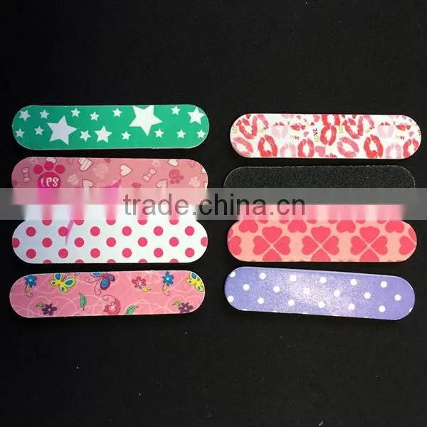 Colorful printed mini nail file welcome custom printed