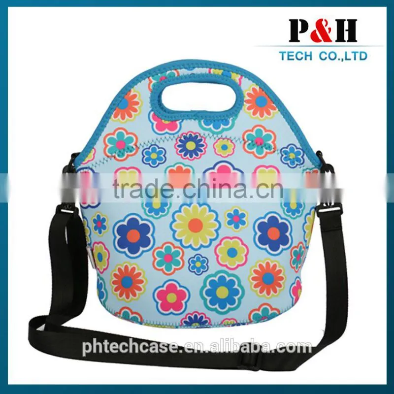 Ladies neoprene lunch tote bag,lady insulated neoprene lunch bag,lady neoprene lunch bag