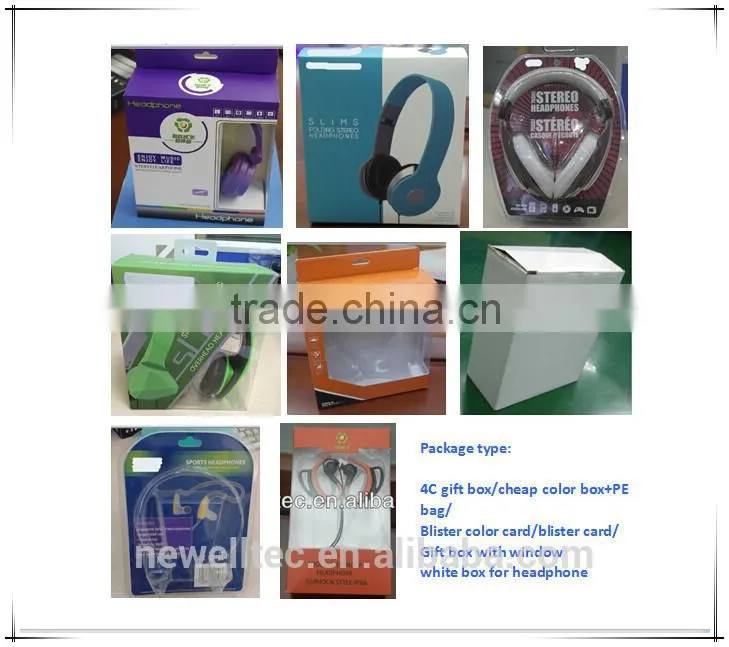 Colorful 3.5mm silent disco headphone, on ear stereo foldable headphone