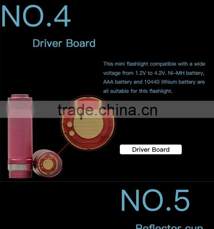 LuckySun Designer hot selling 200m long range 10440 AAA battery Night Torch lanterna led