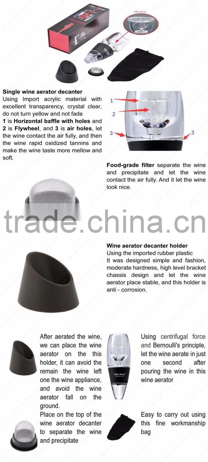Best Wine Chill Aerator Whiskey Wine Decanter Aerator from Wine Aerator Factory