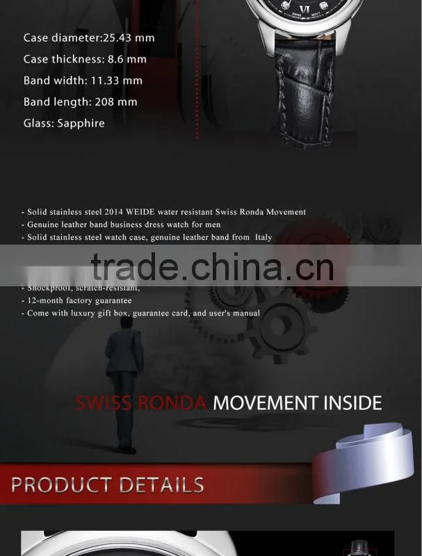 WEIDE Brand Original Watch Wholesale Custom Watches Luxury Lady Gold Watch