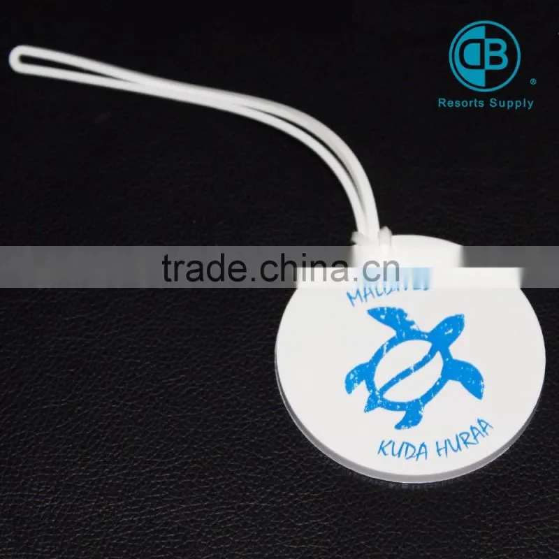 Customized PVC and ropee bag accessories blank luggage tag