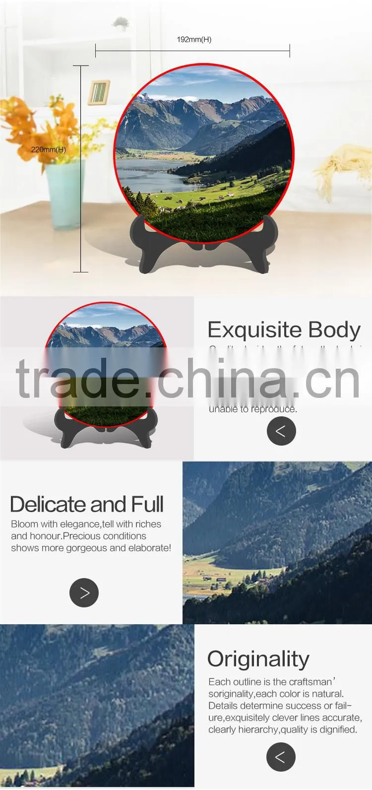 Innovative novetly eco-friendly plate crafts bedroom decor for air purification
