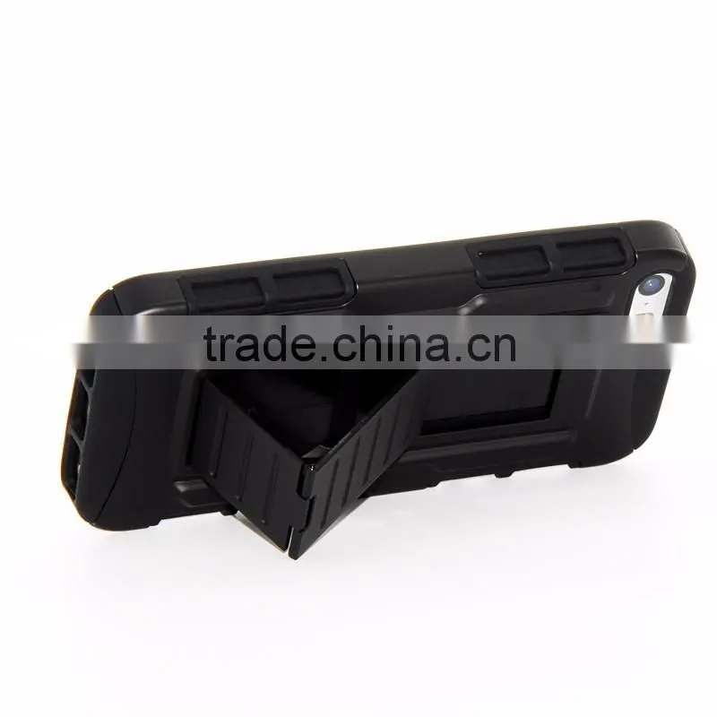 Case For iPhone 5 Hybrid Impact Hard Armor Plastic + Silicon Coque For iPhone 5S Belt Clip Holster For iPhone5 Cover Cases