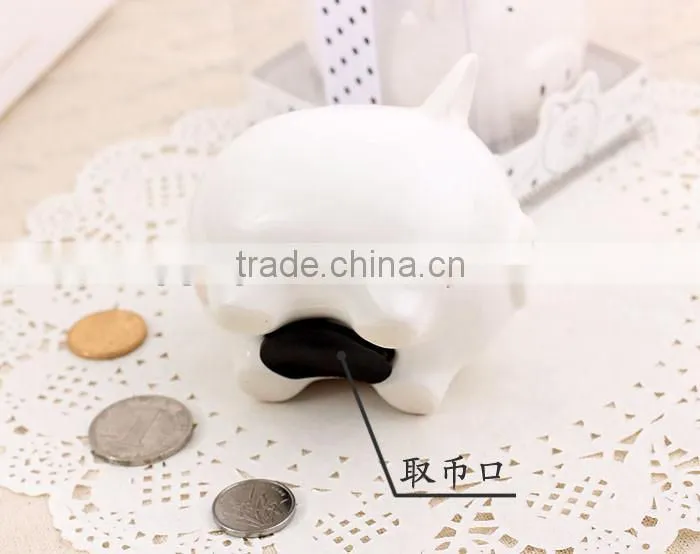 baby shower giveaways for guest--Lovely Ceramic White Pig Bank wedding bridal favor