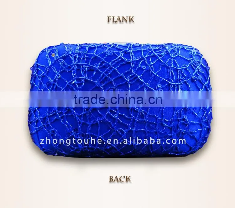 high quality mesh sequins evening clutch box