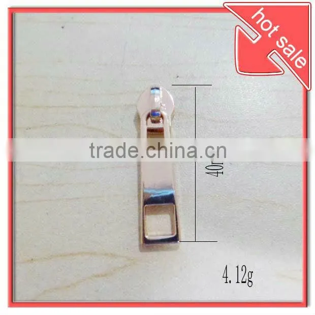 2013 fashion metal zipper puller slider with blink gold color