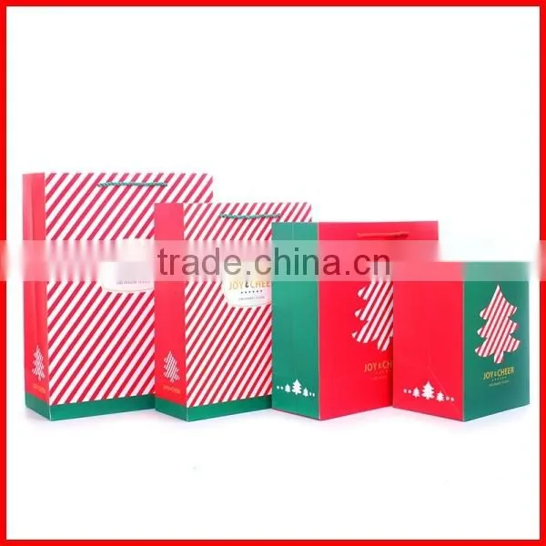 Hot Sale Shopping Christmas Tree Printing Paper Bags For Christmas Day
