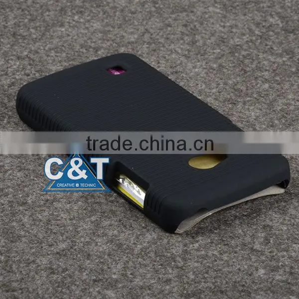 C&T Rubberized Kickstand Case Belt Clip Holster Combo For Lg L50