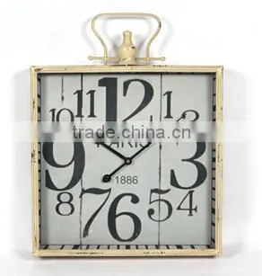 decorative wrought iron wall clock