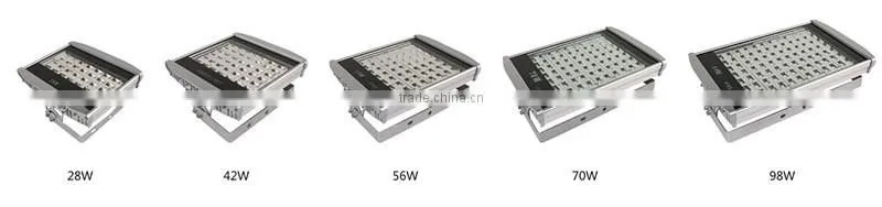 High light flood light IP65 Dust and waterproof led tunnel light 98W