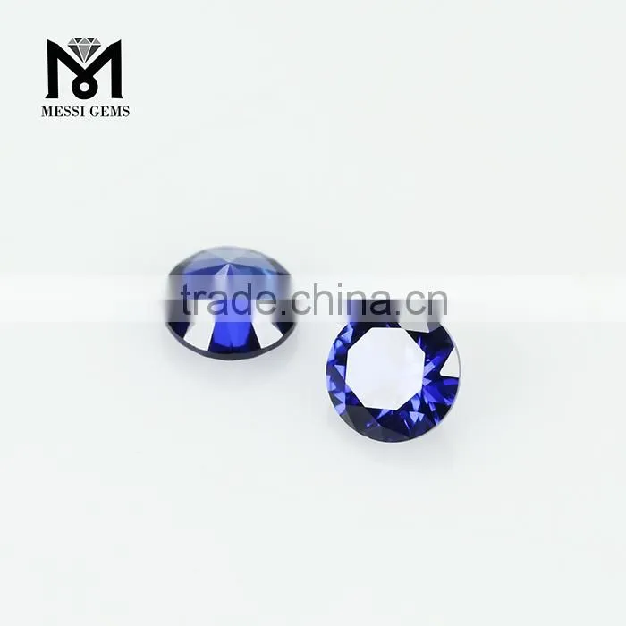 Loose Top Quality Synthetic Ruby 34# Sapphire Blue Corundum Gemstone